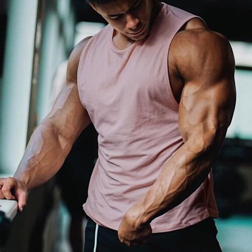 Summer Man Stringer Tank Top Bodybuilding Workout Shirts Solid Sleeveless Shirt Casual Sportswear