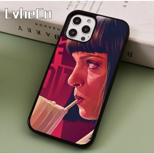 LvheCn Vintage Movie Film Pulp Fiction Phone Case Cover For iPhone 5 SE 2020 6s 7 8 Plus 11 12 Pro X XR XS Max Samsung S8 S9 S10