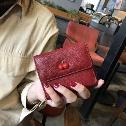 New Small Wallet Womens Genuine Leather Short Purse Lady Letter Women Leather Wallet Womens Mini Purses Rfid Card Holder