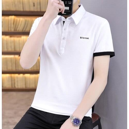 2021 Summer Polo Shirt Men High Quality Cotton Slim Short Sleeve Tee Shirt Breathable Polo Jerseys Golftennis Preppy Style
