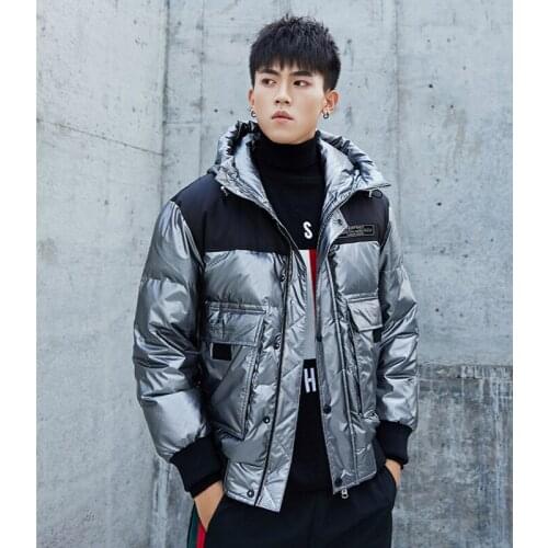 White Duck Down Jacket Mens 2020 Winter New Thick Warm Hooded Short Coat Men Windproof Outdoor Jacket