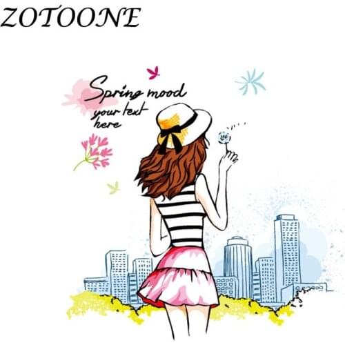 ZOTOONE Alien Custom Patch Biker Fashion Girl Iron on Patches for Clothing Custom Heart Transfers Patch Applique Kids Clothes