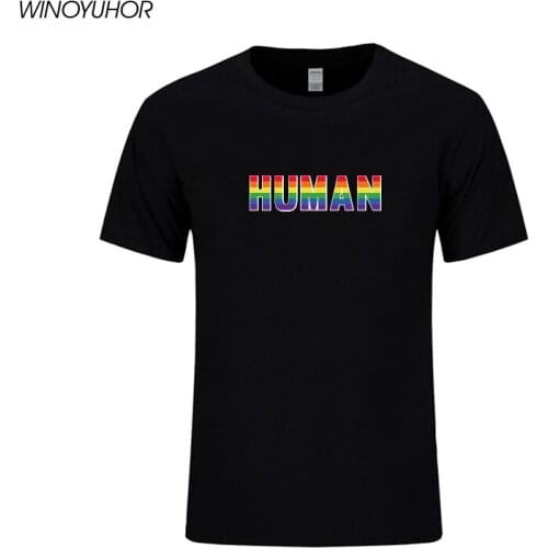 2019 New Fashion Brand Clothing Human Flag LGBT Gay Pride Month Transgender T Shirt Funny Printed Lesbian T-shirts
