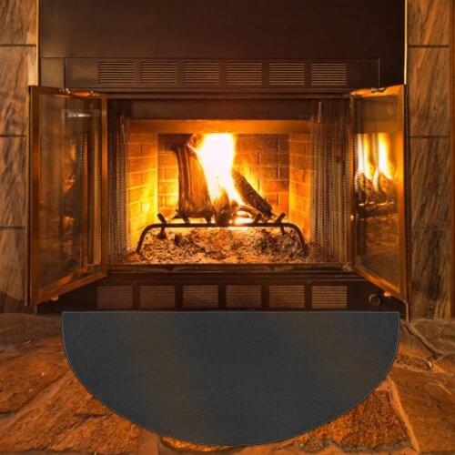 Fire Retardant Heat Insulation Half Round Fireplace Carpet Non-slip Mat Survival Emergency Blankets For Fireplace Camping Pad