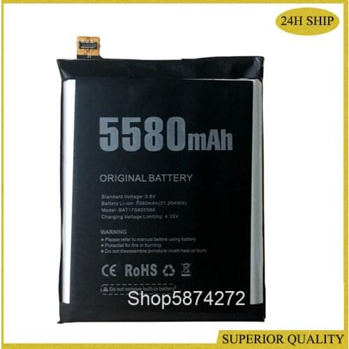 Original for DOOGEE S60 Battery BAT17S605580 BAT17M15580 Batteries for DOOGEE S60 5580mAh High Quality