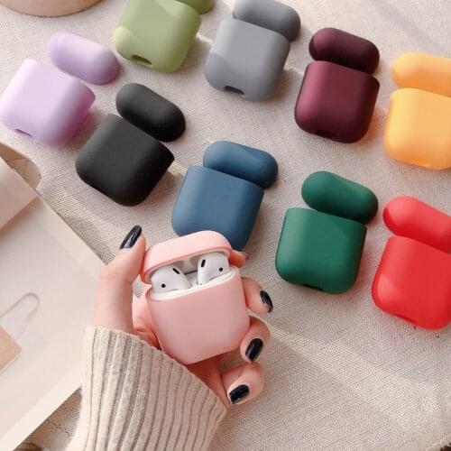 Original For Airpods 1 2 Wireless Bluetooth Earphone Case Colorful Candy For Air Pods New Hard Cute Cover Box Case