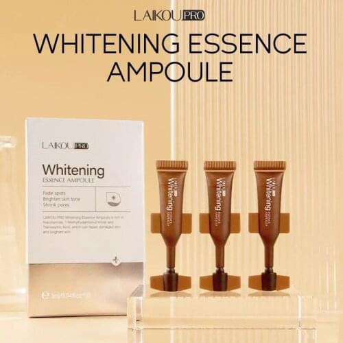 LAIKOU Whitening Ampoule Essence Nicotinamide Moisturizing Anti-wrinkle Fade Spots Serum Shrink Pores Brighten Skin Care 10ml