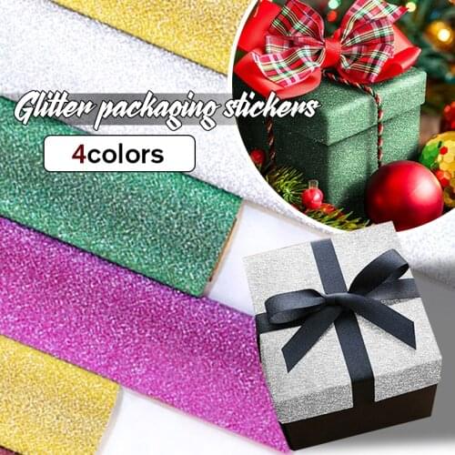 0.45X3m Wrapping Gift Stickers Self-adhesive Wallpaper DIY Waterproof Christmas Decor Films Wall Papers Peel Stick Wall Paper