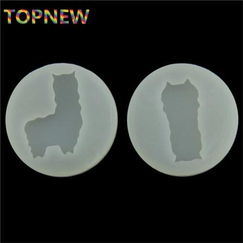 Alpaca Silicone Mold Sheep Molds Fondant Cake Decorating Polymer Clay Craft Epoxy Resin Pendant Jewelry Mould