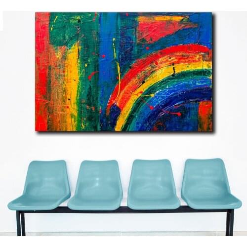 Modern Expressionism II abstract-paintin Colorful Canvas Wall Pictures for Living Room Office Bedroom Modern Canvas Oil Painting