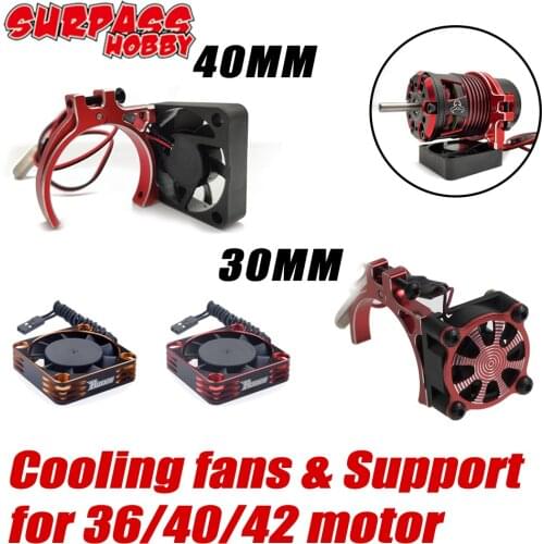 Surpass Hobby Rc Cooling Fan 40mm 30mm 42mm 36mm 540 Cool Fans Metal Heat Sink Support Cover for 1/10 Rc Motor 4068 3650 4268
