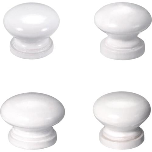 Uxcell New Hot 5-15pcs Round Pull Knob Handle 34x25mm 24x22mm 28x23mm Cabinet Furniture Bedroom Kitchen White