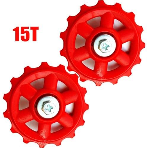 ​2Pcs Bicycle 6/7/8 Speed Rear Derailleur Jockey Wheels Guide Wheels 10T/13T/15T Repair Parts Transmission Cycling Components