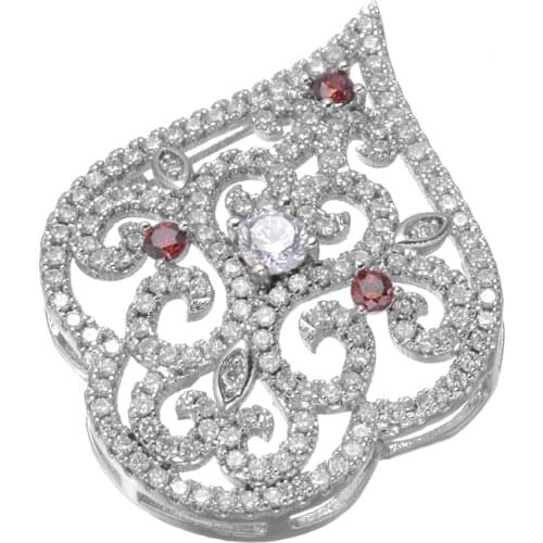 Top quality DIY jewelry findings Micro Pave CZ Crystal flower connectors for necklace single or multi layers fashion jewelry