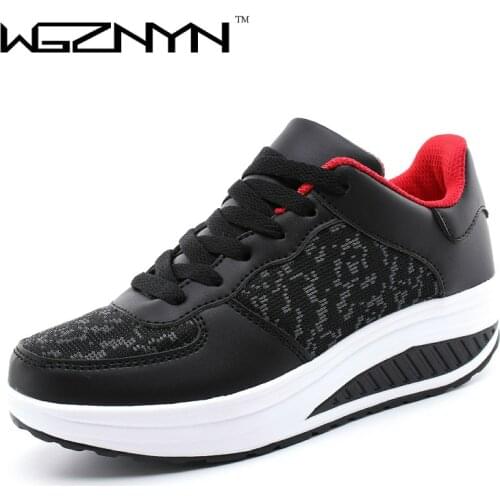 WGZNYN 2020 Swing Breathable Woman Flats Chaussure Femme Platform Shoes for Women Canvas Zapatos Mujer Ladies Footwear