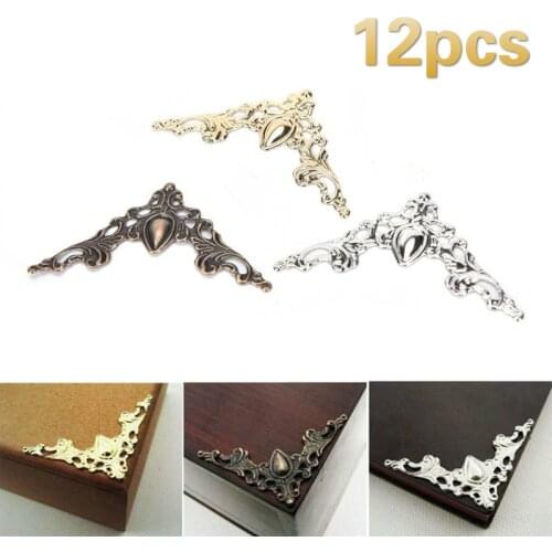 12PCS Book Corner Protector Box Book Scrapbook Metal Album Corner Decorative Protector Cover For Antique Brass Jewelry Wholesale