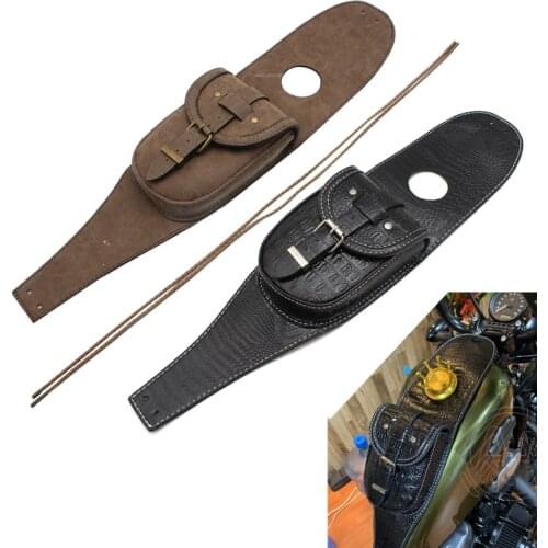 1pcs Motorcycle PU Leather Fuel Tank Bag Motorbike Tank Pad Black/Brown For Harley Davidson Sportster XL48 883 1200