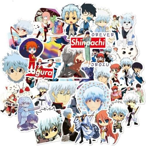 10/50PCS Hot Japan Anime Gin Tama Sticker Decal for Luggage Snowboard Car Fridge Car- Styling Laptop Stickers Sticker