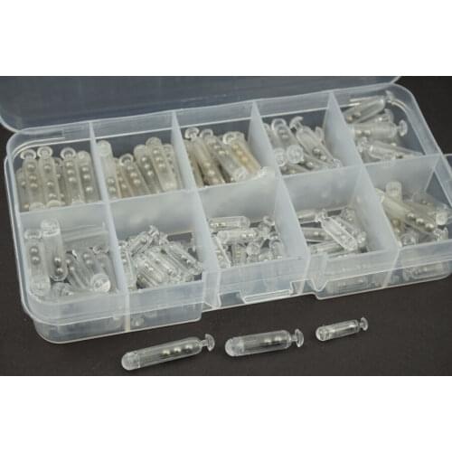 120PCS Worm Jig Fishing Lure Glass Rattles Insert Tube Rattles Shake Attract Fly