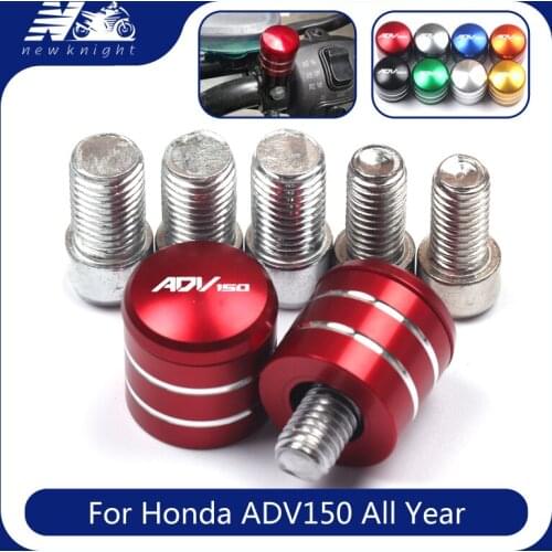 2 Pcs For Honda ADV150 ADV150 All Year Mtorcycle CNC Aluminum Rearview Handlebar Mirror Bolt Screws Mount Adapter Accessories