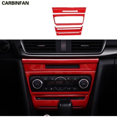 3-pieces Central Control Panel Middle Air-Conditioning Outlet Decorative Frame Cover For Mazda 3 M3 Axela 2017 2018 2019 C1986