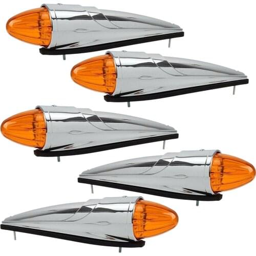 5Pcs 17LED Cab Roof Top Running Marker Lights Fit For Kenworth Peterbilt Freightliner Mack Truck Trailers Tractor