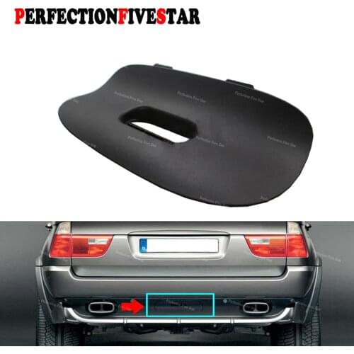 51128402327 For BMW E53 X5 E53 2000-2006 Black Rear Bumper Tow Bar Cover Trim Flap Trailer Hitch Mount with Hole 51 12 8 402 327