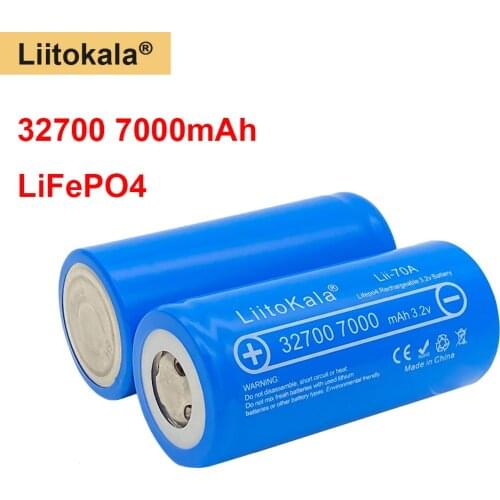 2020 LiitoKala Lii-70A High power 3.2 V 32700 7000mAh 6500mAh battery LiFePO4 35A 55A Continuous Discharge Maximum battery