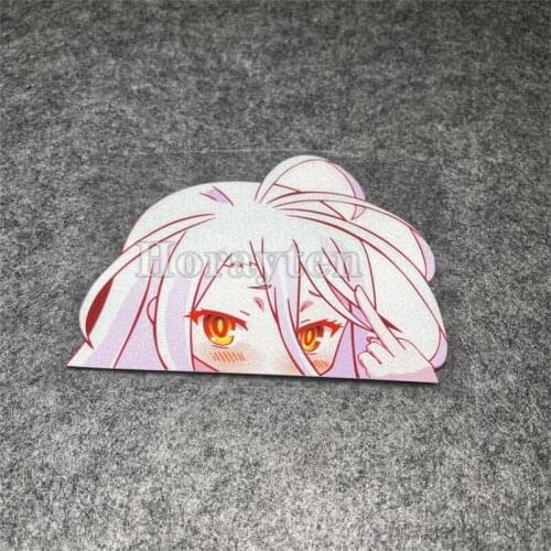 Car Stickers for Hero Cartoon Shiro Demon Peeping Eyes Peeker Motor Bike Decals Laptop Auto Window Tail Guitar DIY Graphics