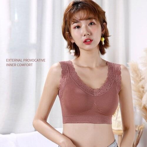 Seamless Bra Sexy Lace Bras For Women Lingerie Wireless Comfortable Bralette Woman Gather Brassiere Underwear Sports Vest