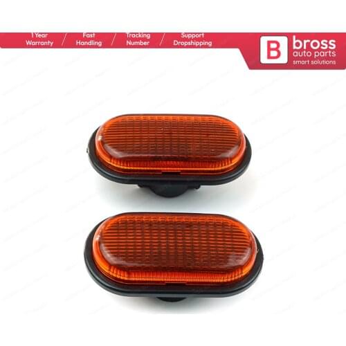 Bross BSP746 2 Pieces Side Indicator Lamp 7700822136 Left and Right 7700822136, 4500736, 2616000QAA for Renault Opel Nissan