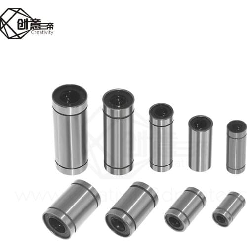 3d Printer part Linear Bearings LM6LUU/LM8LUU/LM10LUU/LM6UU/LM8UU Bush Bushing Aluminum Linear Bushing CNC Linear Shaft Ball
