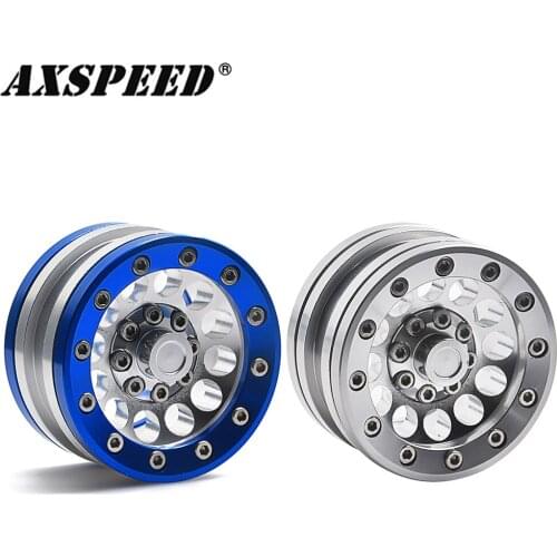 AXSPEED High Quality 1.9inch Wheels Beadlock Alloy Metal Rims Wheel Aluminum Wheel Rims For RC 1:10 Truck Rock Crawler Car