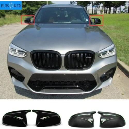 M look Carbon Fiber Mirror Cover for BMW X3 G01 X4 G02 X5 G05 Side Door Rearview Cover Caps 2018 2019 2020