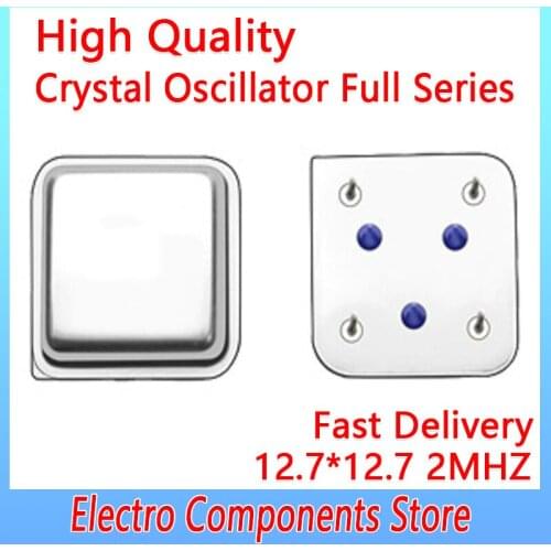 3PCS/Lot 4Pin 12.7*12.7mm 2MHZ In-line Active Crystal Oscillator Clock Square Half Size DIP-4 OSC 5V ±20PPM Quartz Oscillator
