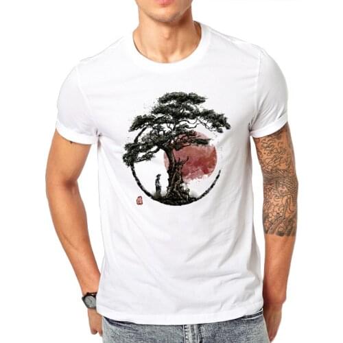 Chinese style Summer Mens Fashion Sunset in Huangshan Printed T-Shirt Short Sleeve Popular Design Tops Novelty Tee
