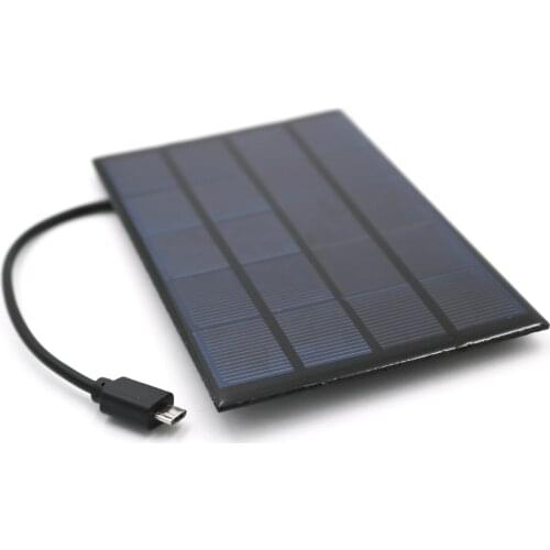 Micro USB Android 2W 5V Solar Panel Solar Cells Charger Pane Fast DIY Outdoor Battery Polysilicon Portable Travel Tablet
