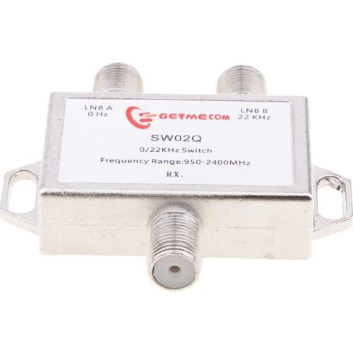2x1 Diseqc Multi Switch 2 Satellites In 1 Output Waterproof 22KHZ