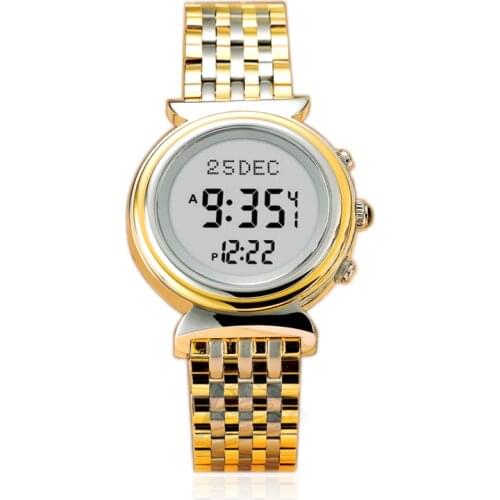 Muslim Watch with Azan Prayer Time and Qibla Direction 27mm 30mm Dial Optional 1 Piece Only