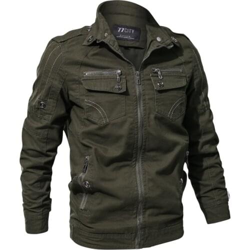 Bomber Jacket Men Military New 2020 Men Autumn Cotton Tactical Army Fashion Pilot Air Force Cargo Coat Male Military Jacket Men