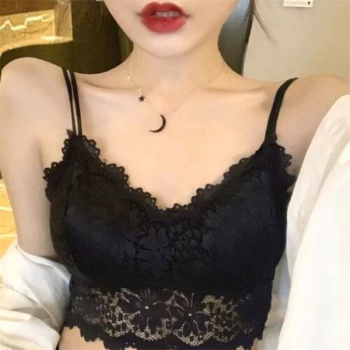 2021 New Women Sexy Lace Sports Bra Breathable Anti-slip Workout Yoga Top Running Fitness Fitness Training Top Large Size Bras