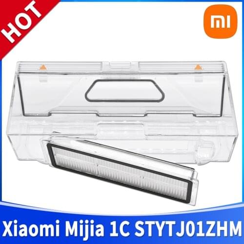 New Dust Box for Xiaomi Mijia 1C STYTJ01ZHM Accessories Vacuum Cleaner Robotic Roborock Dust Bin Parts with hepa filter
