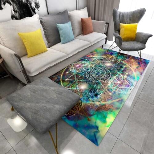 3D Mandala Area Rugs Large Kitchen Anti-Slip Floor Mat Sofa Bedroom Livingroom Decoration Bathroom Printed Carpets Dream Catcher