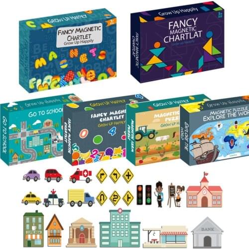 Educationa Toys for Children Magnetic Puzzle English Alphabet Magnet Puzzle Foldable Montessori Learning Games Toy Kids Gift