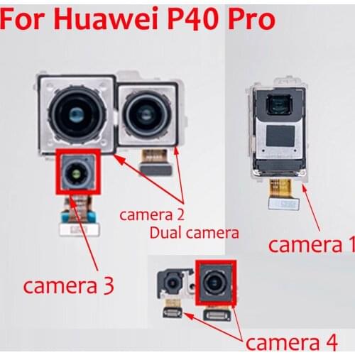 Original Front Rear Back Camera For Huawei P40 Pro P40Pro Main Facing Camera Module Flex Replacement spare parts