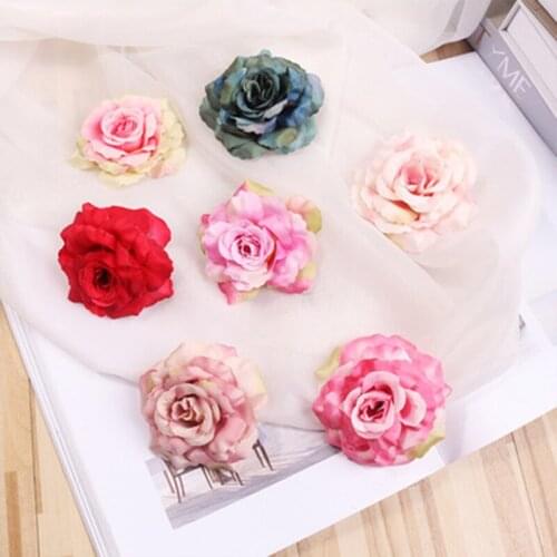 30pcs/lot Peony Artificial Flower head home Wedding Handmade DIY Decoration Handmade Gift Craft Wreath Silk party scrapbook