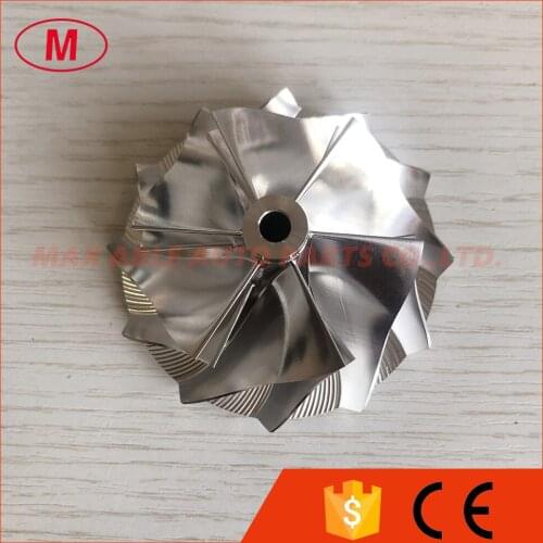 RHF5 reverse 6+6 blades 49.50/63.80mm high performance turbo billet/aluminum 2618/milling compressor wheel superback:3.40mm