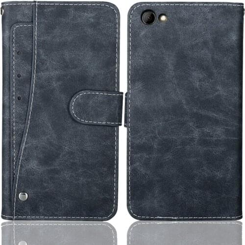Luxury Wallet Logicom Le Prime Case 5.45" Vintage Flip Leather Protective Cover For Logicom Le Prime Case With Card Slots