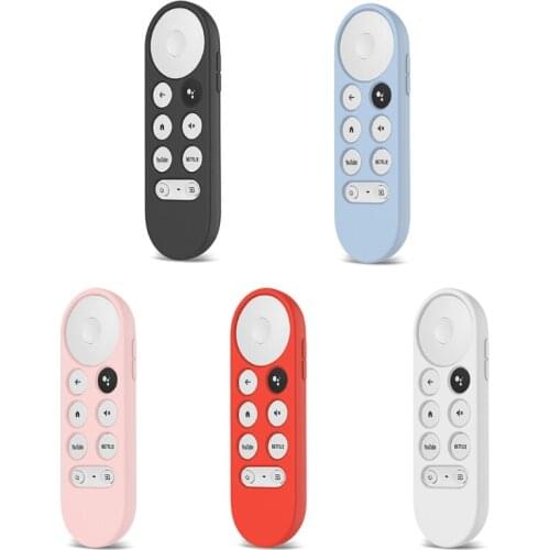 Silicone Case Protective Cover Shell for-Google Chromecast TV 2020 Voice Remote M5TE