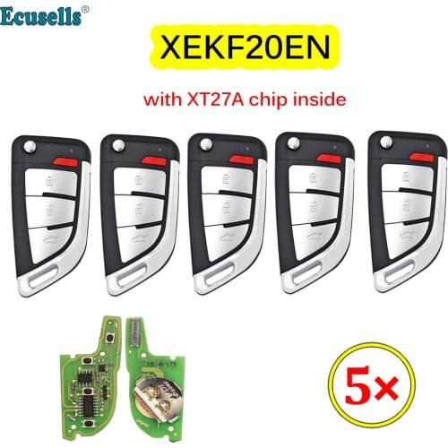 5PCS/LOT Xhorse XEKF20EN VVDI Super Remote with XT27A XT27A66 Chip Work for VVDI2 /VVDI MINI Key Tool/VVDI Key Tool Max